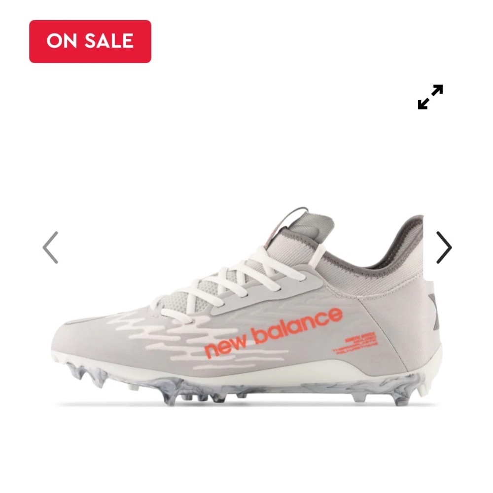 NWOT New Balance Gray and White Cleats for Lacrosse or Soccer